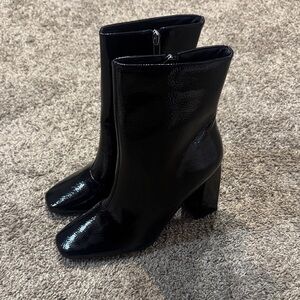 Black Patent Leather Boots